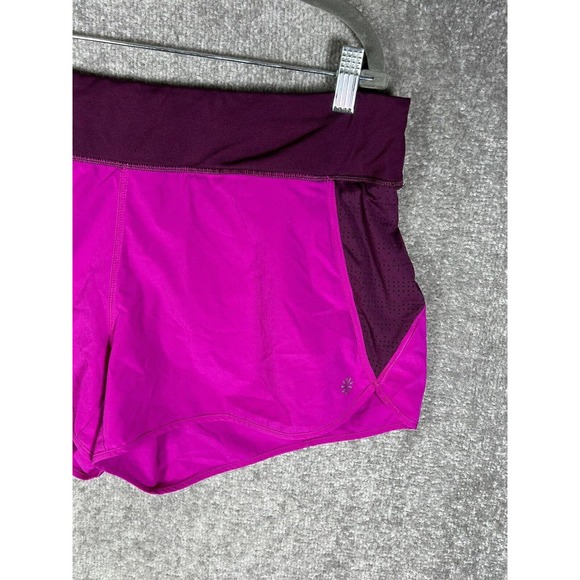 Athleta Track This Run Stretch‎ Athletic Shorts Womens Large Electric Fuchsia - Picture 6 of 12